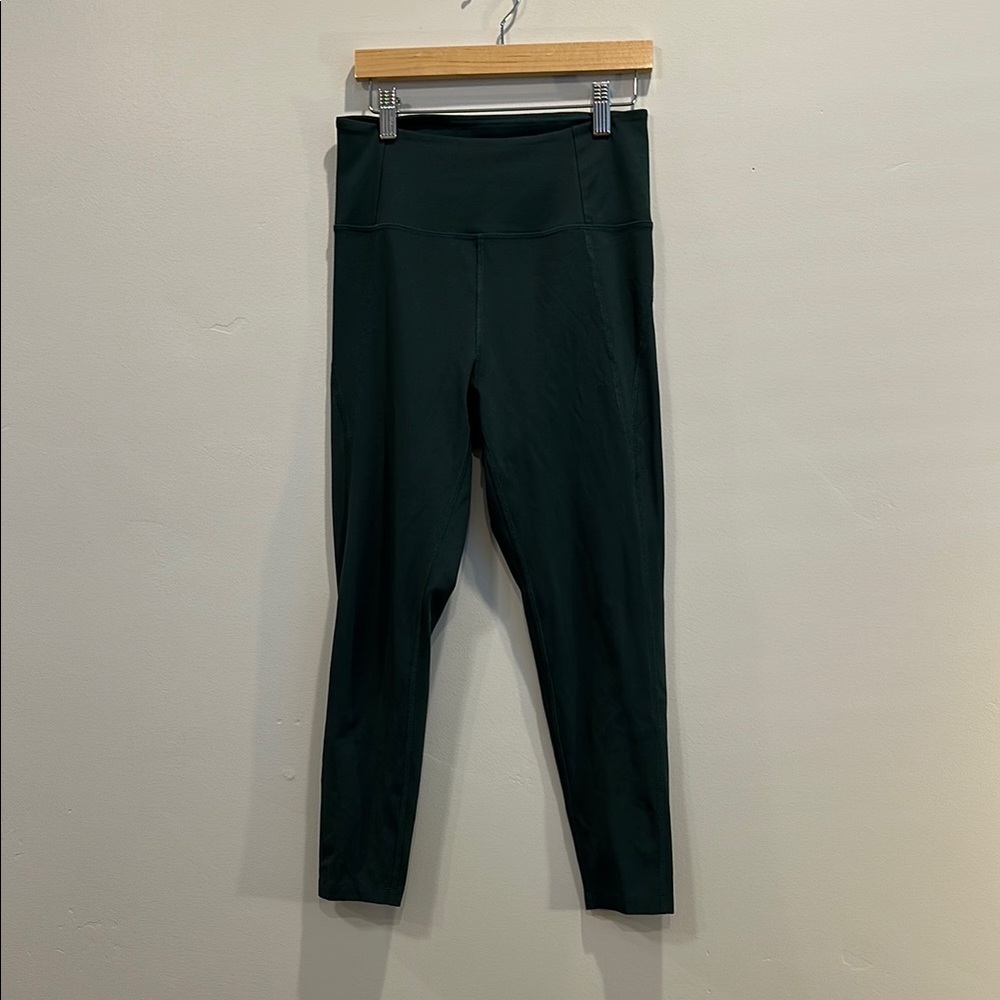Girlfriend Collective Dark Green High-Waisted Leggings. Size M.